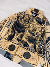 Veste Harrington en tapisserie design unique fait main upcyclé retravaillé et tissé taille XS n•830