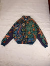 Veste Harrington en tapisserie design unique fait main upcyclé retravaillé et tissé taille M n•831