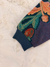 Veste Harrington en tapisserie design unique fait main upcyclé retravaillé et tissé taille M n•831