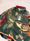 Veste Harrington en tapisserie design unique fait main upcyclé retravaillé et tissé taille XL n•837