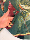 Veste Harrington en tapisserie design unique fait main upcyclé retravaillé et tissé taille XL n•837