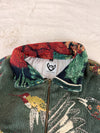 Veste Harrington en tapisserie design unique fait main upcyclé retravaillé et tissé taille XL n•837
