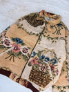 Veste Harrington en tapisserie design unique fait main upcyclé retravaillé et tissé taille L n•838