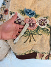 Veste Harrington en tapisserie design unique fait main upcyclé retravaillé et tissé taille L n•838