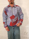 Veste Harrington en tapisserie design unique fait main upcyclé retravaillé et tissé taille S n•839