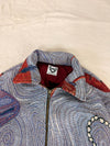 Veste Harrington en tapisserie design unique fait main upcyclé retravaillé et tissé taille S n•839