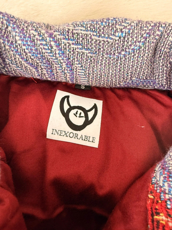 Veste Harrington en tapisserie design unique fait main upcyclé retravaillé et tissé taille S n•839