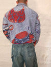 Veste Harrington en tapisserie design unique fait main upcyclé retravaillé et tissé taille S n•839