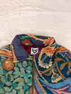 Veste Harrington en tapisserie design unique fait main upcyclé retravaillé et tissé taille M n•840