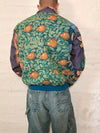 Veste Harrington en tapisserie design unique fait main upcyclé retravaillé et tissé taille M n•840