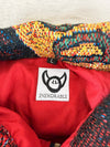 Veste Harrington en tapisserie design unique fait main upcyclé retravaillé et tissé taille L n•842