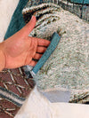 Veste Harrington en tapisserie design unique fait main upcyclé retravaillé et tissé taille S n•845