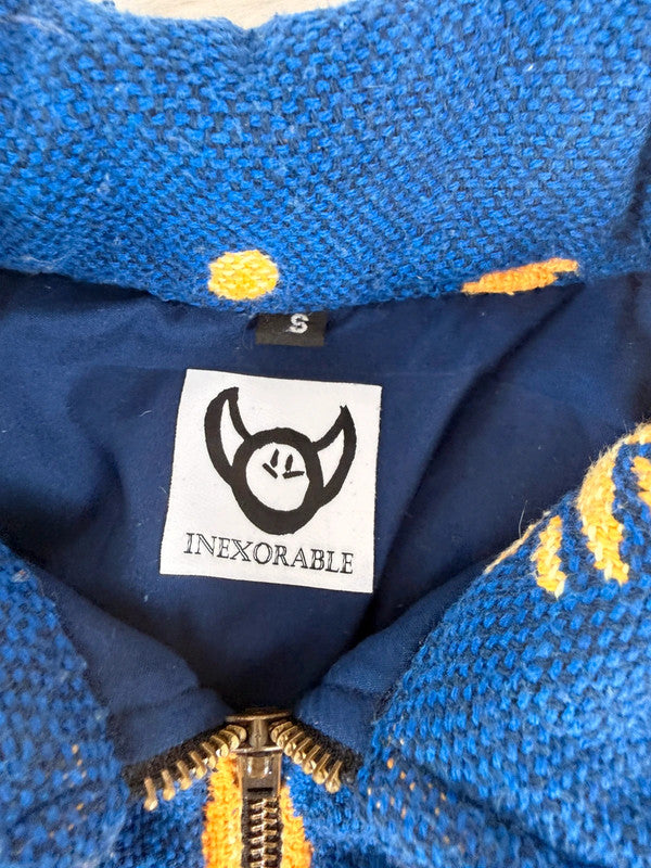 Veste Harrington en tapisserie design unique fait main upcyclé retravaillé et tissé taille S n•847