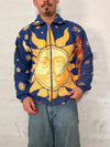 Veste Harrington en tapisserie design unique fait main upcyclé retravaillé et tissé taille S n•847