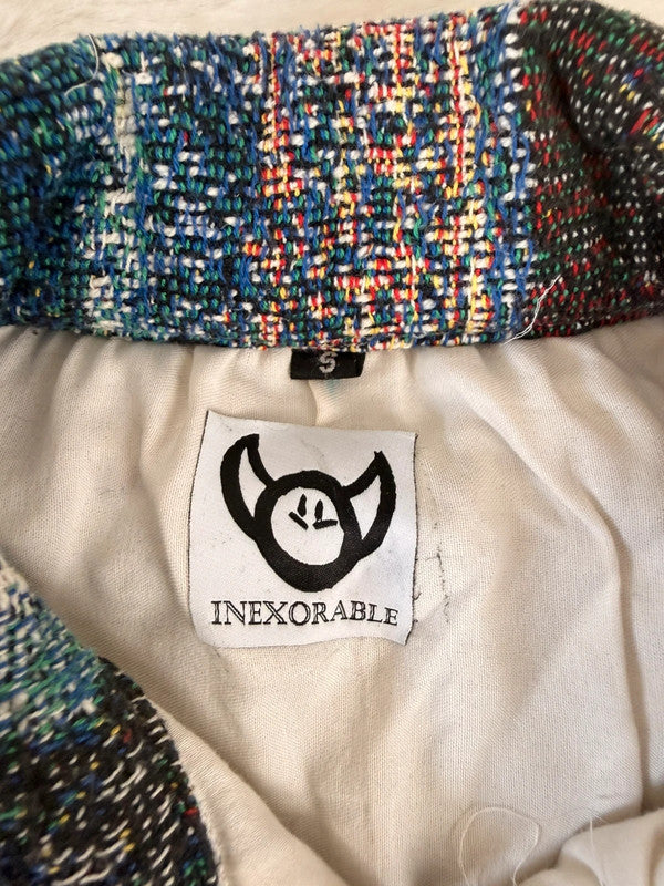 Veste Harrington en tapisserie design unique fait main upcyclé retravaillé et tissé taille S n•848