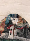 Veste Harrington en tapisserie design unique fait main upcyclé retravaillé et tissé taille S n•848