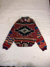 Veste Harrington en tapisserie design unique fait main upcyclé retravaillé et tissé taille S n•849