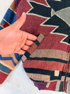 Veste Harrington en tapisserie design unique fait main upcyclé retravaillé et tissé taille S n•849