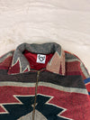 Veste Harrington en tapisserie design unique fait main upcyclé retravaillé et tissé taille S n•849