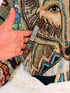 Veste Harrington en tapisserie design unique fait main upcyclé retravaillé et tissé taille S n•850