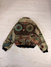 Veste Harrington en tapisserie design unique fait main upcyclé retravaillé et tissé taille S n•850