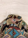 Veste Harrington en tapisserie design unique fait main upcyclé retravaillé et tissé taille S n•850