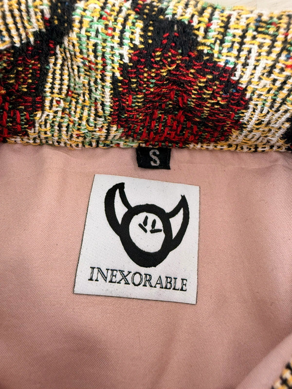 Veste Harrington en tapisserie design unique fait main upcyclé retravaillé et tissé taille S n•850