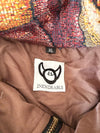 Veste Harrington en tapisserie design unique fait main upcyclé retravaillé et tissé taille XL n•852