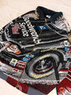 Veste Harrington en tapisserie design unique fait main upcyclé retravaillé et tissé taille XXL n•856