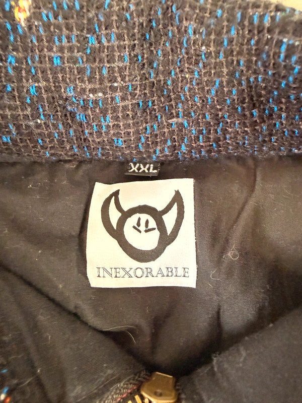 Veste Harrington en tapisserie design unique fait main upcyclé retravaillé et tissé taille XXL n•856