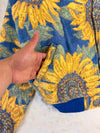 Veste Harrington en tapisserie design unique fait main upcyclé retravaillé et tissé taille L n•863