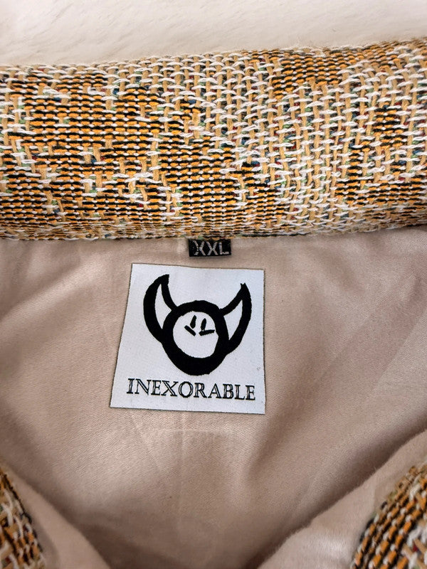 Veste Harrington en tapisserie design unique fait main upcyclé retravaillé et tissé taille XXL n•864
