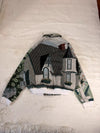 Veste Harrington en tapisserie design unique fait main upcyclé retravaillé et tissé taille L n•865