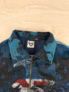 Veste Harrington en tapisserie design unique fait main upcyclé retravaillé et tissé taille M n•866
