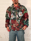 Veste Harrington en tapisserie design unique fait main upcyclé retravaillé et tissé taille XXL n•868