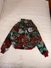 Veste Harrington en tapisserie design unique fait main upcyclé retravaillé et tissé taille XXL n•868