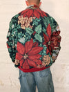 Veste Harrington en tapisserie design unique fait main upcyclé retravaillé et tissé taille XXL n•868