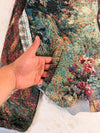 Veste Harrington en tapisserie design unique fait main upcyclé retravaillé et tissé taille L n•870