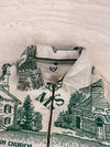 Veste Harrington en tapisserie design unique fait main upcyclé retravaillé et tissé taille L n•872