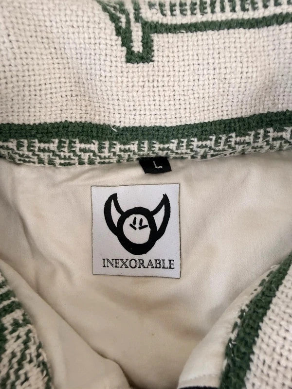 Veste Harrington en tapisserie design unique fait main upcyclé retravaillé et tissé taille L n•872