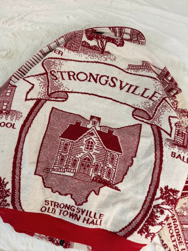 Veste Harrington en tapisserie design unique fait main upcyclé retravaillé et tissé taille L n•873