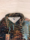 Veste Harrington en tapisserie design unique fait main upcyclé retravaillé et tissé taille XXL n•874