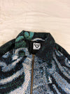 Veste Harrington en tapisserie design unique fait main upcyclé retravaillé et tissé taille S n•876