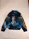 Veste Harrington en tapisserie design unique fait main upcyclé retravaillé et tissé taille XXL n•877