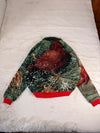 Veste Harrington en tapisserie design unique fait main upcyclé retravaillé et tissé taille XL n•878