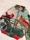 Veste Harrington en tapisserie design unique fait main upcyclé retravaillé et tissé taille XL n•878