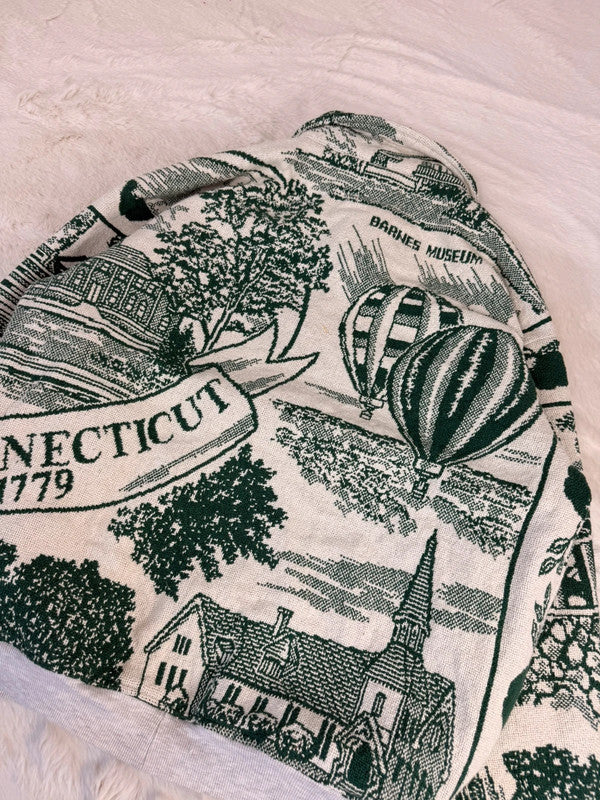 Veste Harrington en tapisserie design unique fait main upcyclé retravaillé et tissé taille XL n•880