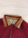 Veste Harrington en tapisserie design unique fait main upcyclé retravaillé et tissé taille XL n•882