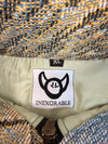 Veste Harrington en tapisserie design unique fait main upcyclé retravaillé et tissé taille XL n•883