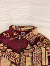 Veste Harrington en tapisserie design unique fait main upcyclé retravaillé et tissé taille L n•887